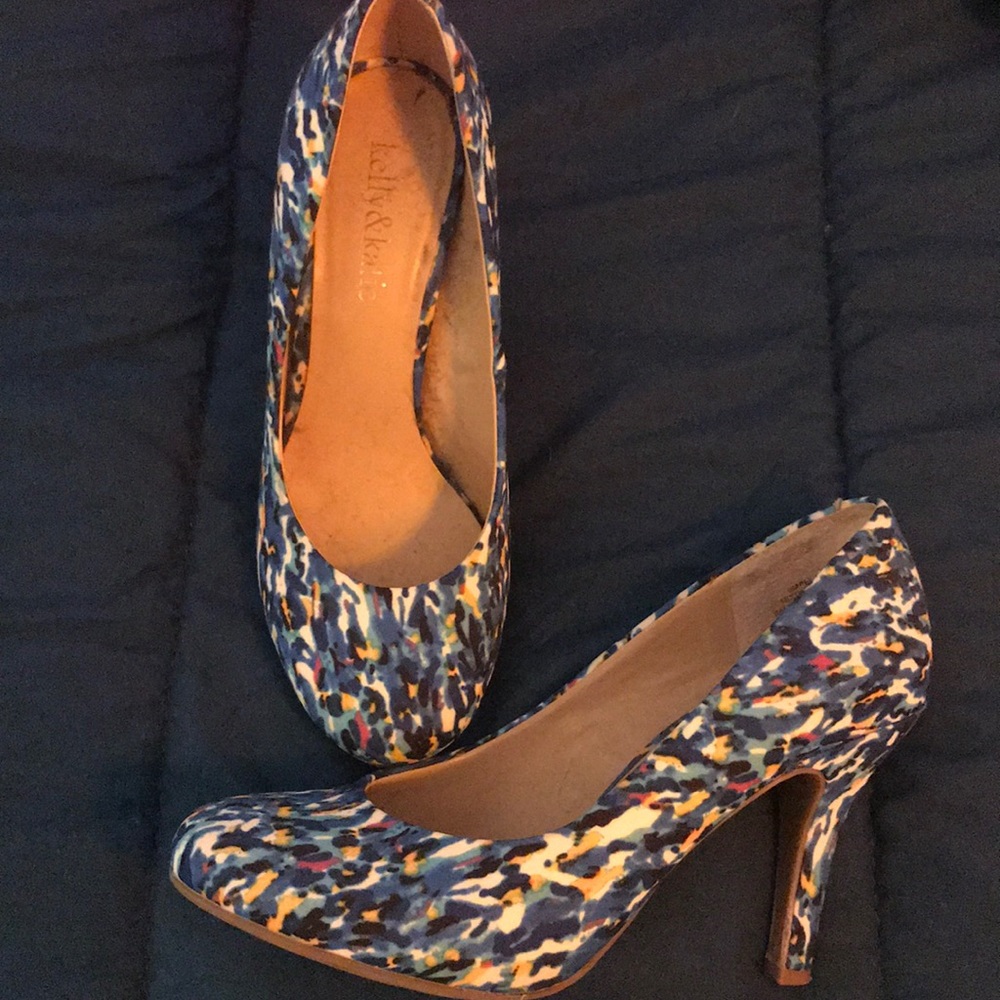 Blue Patten Heels